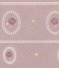 Dollhouse Miniature Wallpaper, Cameo Reverse, Gray